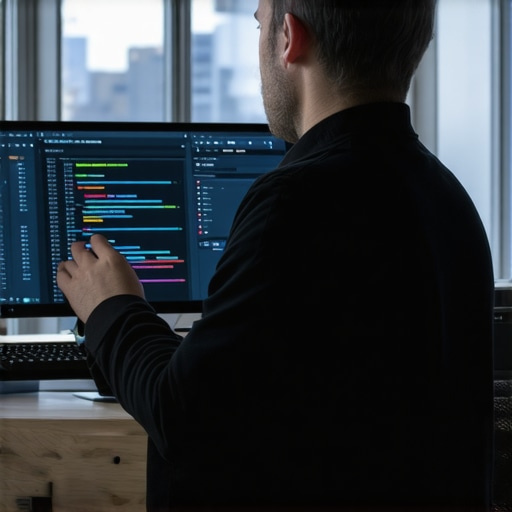 Digital marketer working with AI tools and data analysis for Google My Business optimization.