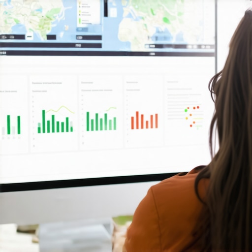 Person reviewing analytics and maps on a computer screen to optimize Google My Business