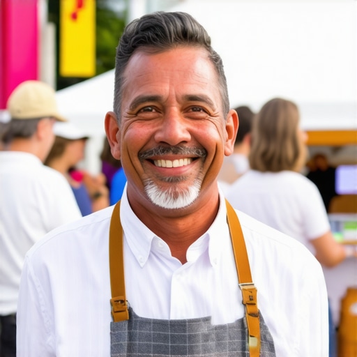 Business owner participating in a community event, emphasizing local involvement and trust building