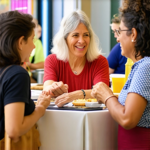 Business owner participating in a community event, representing local engagement