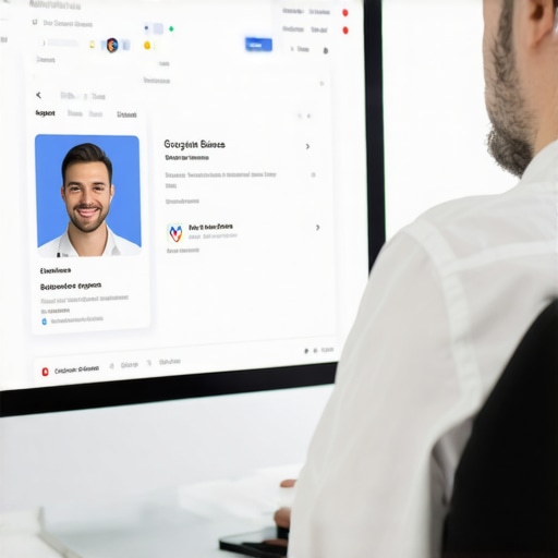 SEO expert reviewing Google My Business profile on computer