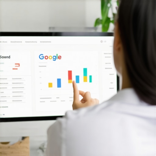 SEO expert analyzing GMB dashboard for local SEO