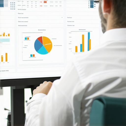 Expert analyzing local SEO data and GMB rankings on a computer