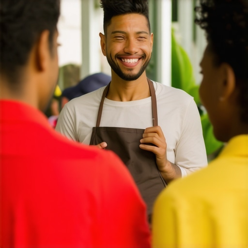 Community Engagement in Local SEO Business owner participating in community event to boost local SEO