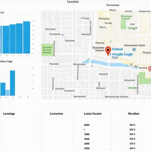 Graph showing SEO metrics and Google Maps ranking factors