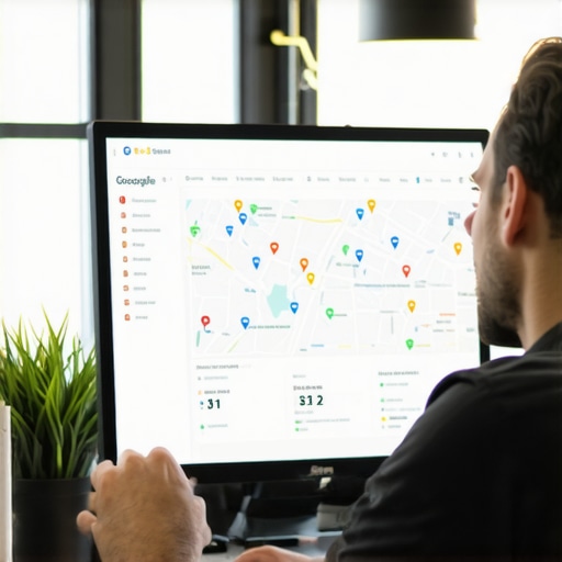 Professional analyzing Google Maps optimization strategies with analytics tools