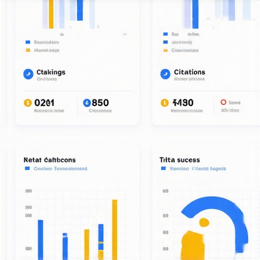 Dashboard displaying local SEO metrics and rankings for Google Maps