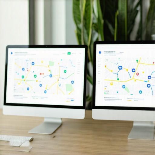 SEO analytics dashboard displaying Google Maps ranking data