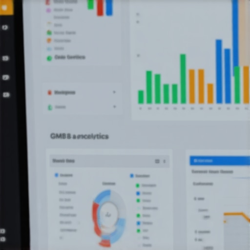 A professional dashboard displaying Google My Business analytics and tools for local SEO maintenance