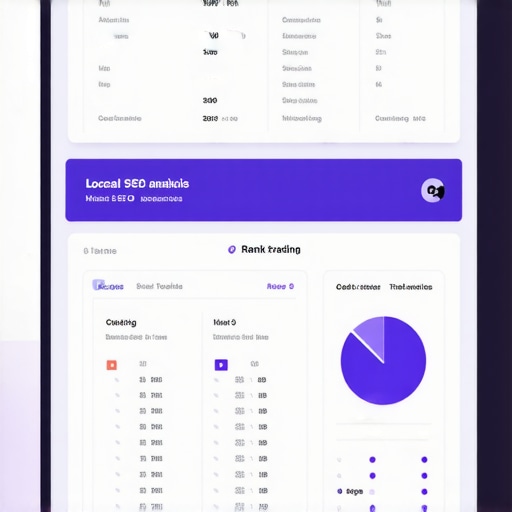 A detailed dashboard showing local SEO analytics and rankings for Google Maps