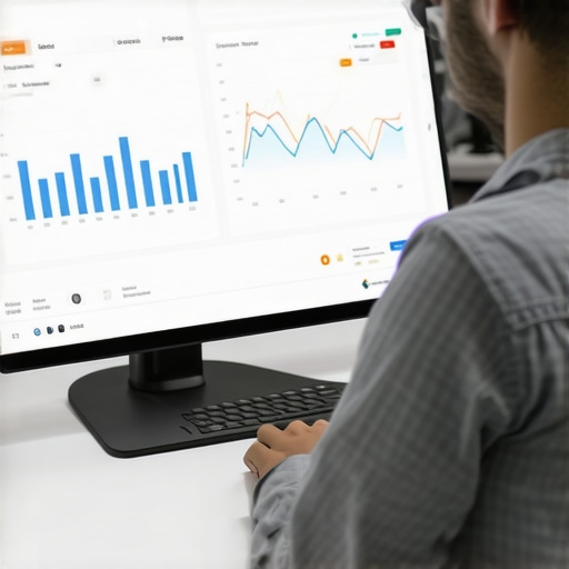 Person analyzing local SEO data on computer