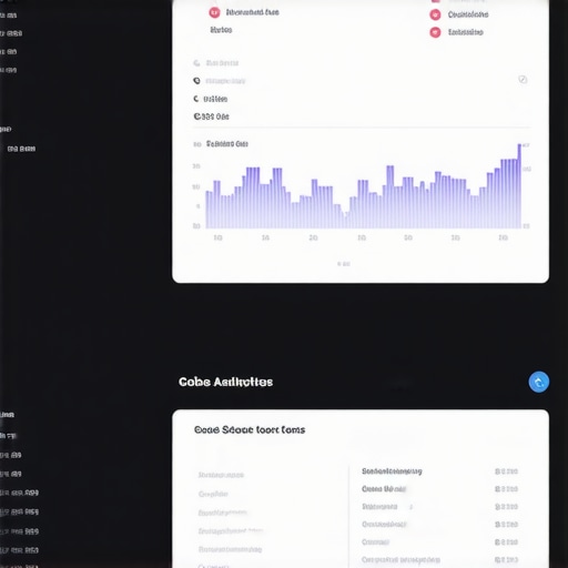 A professional dashboard displaying tracking analytics for Google My Business profiles.