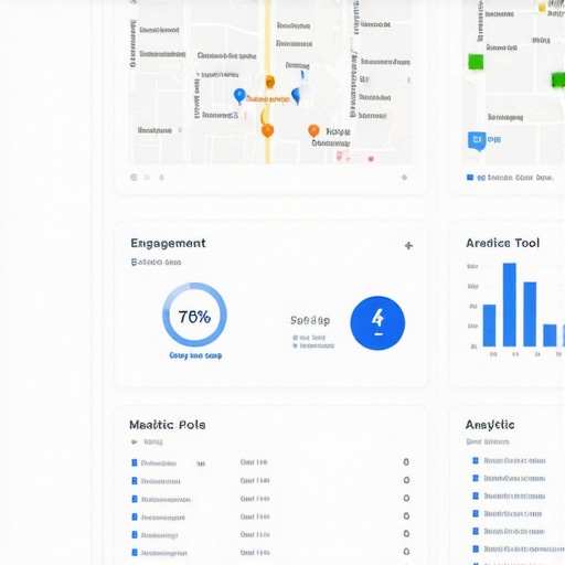 Screenshot of Google Maps analytics dashboard with engagement metrics and profile updates