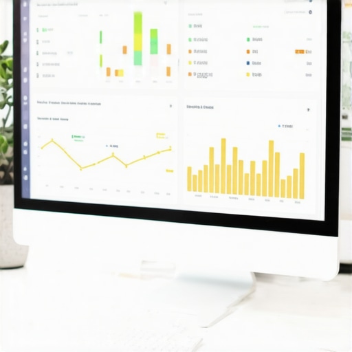 Optimized SEO Workspace for Local Rankings Desk with SEO tools and analytics charts for Google My Business rankings.