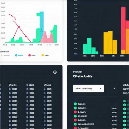Screenshot displaying local SEO metrics and citation audit results