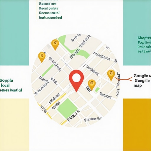 Diagram illustrating actionable steps to improve Google Maps rankings