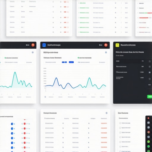 A professional workspace with monitors displaying GMB ranking analytics and SEO tools.